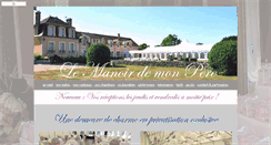 Desktop Screenshot of manoirdemonpere.fr
